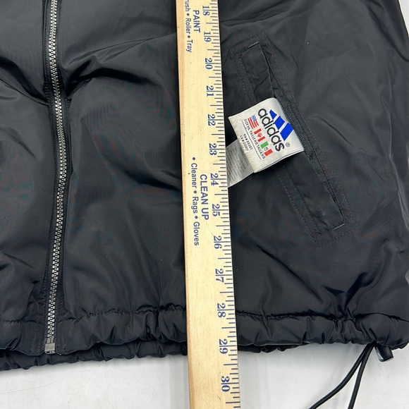VINTAGE ADIDAS REVERSIBLE JACKET MENS SIZE XL FULL ZIP BLACK GRAY WHITE JACKET - Picture 7 of 13